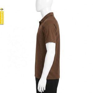 SAMAVIA Custom Plain <b>Brown</b> <b>Men's</b> <b>Polo</b> <b>Shirts</b> Short Sleeve Moisture Wicking Casual Golf Uniform OEM ODM Wholesale Manufacturer - Product Image 3