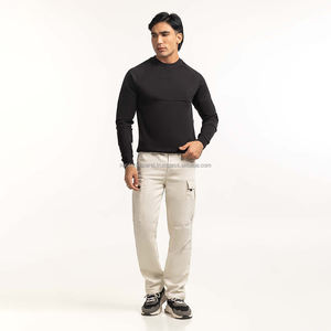 Nardon Apparel Impresión personalizada Patrón bordado logo Unisex Manga larga Color sólido Hombres Cuello redondo Sudadera Sudaderas para hombres - Product Image 1