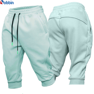 New Arrival <b>Men's</b> Custom Logo Front Casual Canvas Eco-Friendly Drawstring <b>3</b>/<b>4</b> <b>Length</b> Sweatpants Breathable Quick Dry Shorts - Product Image 4