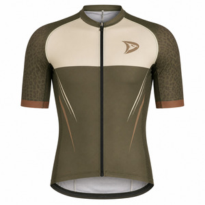 Maillot de Ciclismo Premium OEM para Hombre, Protección UPF, Verde Oliva, Estilo Retro, Ajuste de Carrera, con Paneles de Malla - Product Image 2