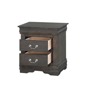 Comodino grigio scuro a 2 cassetti - Product Image 2