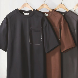 Camiseta de Hombre Transpirable, Ecológica, de Secado Rápido, de Poliéster/Algodón, con Logotipo Personalizado en la Parte Delantera, Estilo Vintage Lavado, Corte Holgado y Extra Grande - Product Image 1