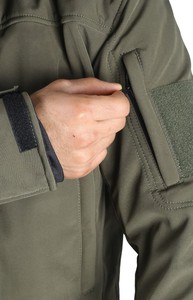 Veste matelassée à capuche pour homme, vert olive, coupe-vent, rembourrage en polyester, coupe classique, style vêtements de travail, fermeture éclair, vêtements d'hiver - Product Image 3