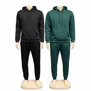 ชุดวอร์มผู้ชายพรีเมียม ผ้าฟลีซ เสื้อฮู้ดดี้ กางเกงจ็อกเกอร์ สีพื้น ชุดสองชิ้น ระบายอากาศได้ดี - Product Image 1