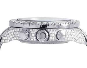 BOJ R.O.L.E.X.047 Montre pour homme en acier, entièrement blanche, entièrement sertie de moissanite, de luxe, à quartz analogique, 41 mm, 3 ATM, résistante à l'eau, style hip-hop - Product Image 4