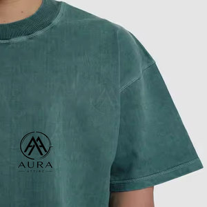 เสื้อยืดคอตตอนเนื้อหนักดีไซน์ใหม่ 100% สำหรับผู้ชาย ขายส่ง เสื้อผ้าแฟชั่นทรงหลวม พิมพ์ลาย เสื้อยืดเนื้อหนักสำหรับผู้ชาย - Product Image 3