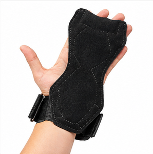 Guantes de Levantamiento de Pesas Laiem International de Cuero Genuino de Alta Calidad con Cierre de Cordones, Muñequera Acolchada Ajustable para Gimnasio y Deportes - Product Image 2