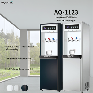 Dispensador de Agua Caliente/Fría de 950W, 100% Acero Inoxidable, Modelo AQ-1123, con Tanque de Agua Caliente de 10L, Nivel de Energía 1 - Product Image 1