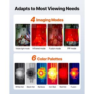 Telecamera Termica ad Alta Risoluzione TISR 320x240, Telecamera Termica Visiva 256x192, Risoluzione IR 25 HZ, Telecamera Termica a Infrarossi - Product Image 5