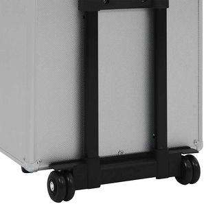 Silver Aluminum <b>Makeup</b> <b>Trolley</b> Convenient Organizer for Beauty Products - Product Image 6