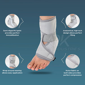 Outdoor Winter Unisex Sports <b>Ankle</b> <b>Brace</b> Basic Protection Four-Way Stretch Spandex Wrap-Around Straps Breathable Hook Loop - Product Image 5