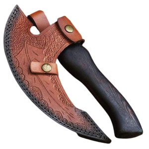Hacha de Acero al Carbono de Alta Calidad Hecha a Mano, Hacha Industrial Forjada a Mano con Mango de Madera y Funda de Cuero - Product Image 6