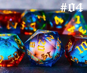 Jeu de dés en résine à mouvement équilibré, dés polyédriques à bords vifs pour un jeu équitable, dés de jeu de table professionnels pour DND RPG - Product Image 2