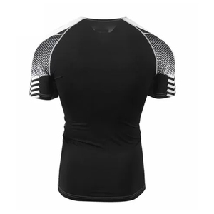 Rashguard de haute qualité pour homme, manches courtes, col rond, vêtement d'entraînement de combat, vêtement de sport, rashguard avec design personnalisé - Product Image 6