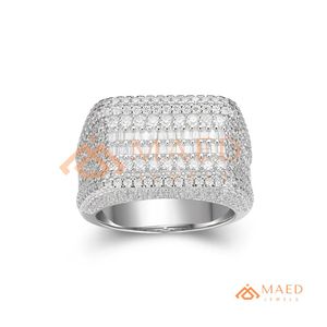 <b>Mens</b> <b>Silver</b> Tone Iced CZ Band <b>Ring</b> Luxury Hip Hop Statement <b>Ring</b> Fashion Jewelry Gift for <b>Men</b> - Product Image 5