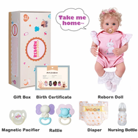 Poupées Reborn Babeside de 17 pouces, souriantes, réalistes, pour bébés filles, poupées de mode, jouets en peluche, jouets DIY, expédition rapide 3-7 jours