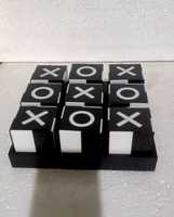 Jeu de Tic Tac Toe de luxe fait main en résine époxy, thème dessin animé, plateau XO, statue en résine, décoration d'intérieur, cadeau