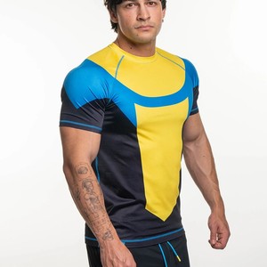 Summer New Skybound Invincible Compression Short Sleeve Men Fitness Exercise Tee Oversized Breathable Quick Drying MMA Sport Top - Product Image 2