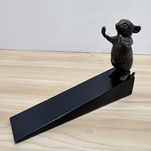 Metal & Wood <b>Mouse</b> Door Stopper Door Stay Black Brass Door Stoppers Non-Slip Door Wedge Stop Reliable Door Bottom Wedge - Product Image 3