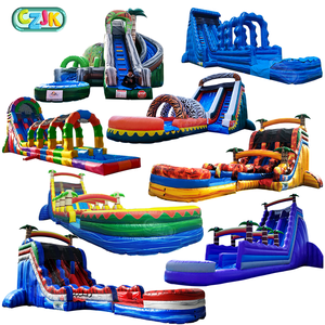Moonwalks Blow up Commercial Waterslide Pool Blow up Inflatable Water <strong>Slide</strong> for Kid Big Adult <strong>Large</strong> - Product Image 3
