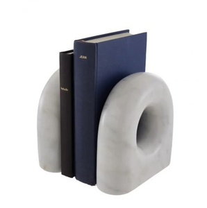 Sujetalibros Decorativos de Concha de Mármol Natural, Juego de Soportes para Libros para Estantería, Oficina, Sala de Estar, Mesa, Organizador de Decoración del Hogar, Par - Product Image 5