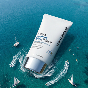 [In Your Heart] Crème solaire AquaMarine pour le visage, soin solaire pour une protection UV quotidienne, formule hydratante et nourrissante pour la peau - Product Image 4