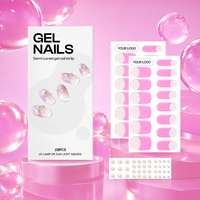 Faux ongles à presser rose nacré, bandes de gel rose translucide, bandes de manucure aspect luxe, kit d'ongles rose blush, faux ongles à presser rose nacré