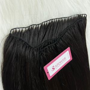 ผมต่อจากมนุษย์ดิบที่ยังไม่ได้ผ่านกระบวนการผมบริสุทธิ์จากเวียดนามเป็นกลุ่มผ้าขนตรงนุ่มเป็นธรรมชาติสไตล์เป็นลอน - Product Image 2