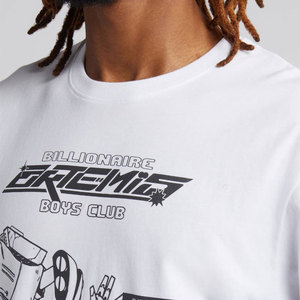 T-shirt blanc à manches courtes pour homme, col rond, coupe classique, avec imprimé style streetwear, en jersey de coton - Product Image 6