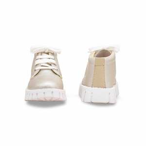 Chaussures longues formelles mi-mollet dorées pour fille KD8078 - Product Image 2