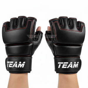 Guantes de boxeo MMA al por mayor de cuero PU con logo personalizado, guantes de entrenamiento MMA para kickboxing y fitness - Product Image 1