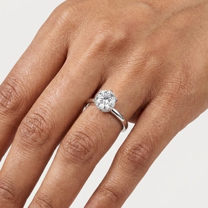 Bague de fiançailles de luxe pour femme de la marque DIFF, diamant de laboratoire classique rond brillant, platine PT950, certifié IGI - Product Image 5