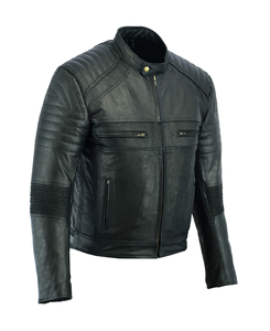Best Quality <b>Men's</b> Stand Collar Leather <b>Jacket</b> Breathable Winter HIGH STREET Custom Design Solid Pattern Low MOQ - Product Image 6