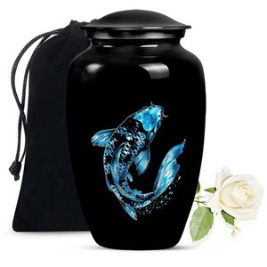 Urna de Aluminio con Costura Soldada para Cenizas Humanas, Tamaño Adulto - Urna de Cremación Metálica con Borde Unido - Florero Conmemorativo con Laterales Fusionados para Funeral - Product Image 1