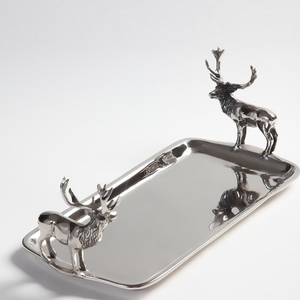 Poignées latérales de conception en forme de cerf Accessoires de cuisine rectangulaires en métal en aluminium poli brillant pour hôtel à la maison - Product Image 1