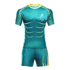 Tenue de rugby personnalisée, vêtements de sport respirants en tissu à séchage rapide pour hommes, idéale pour l'entraînement et les matchs professionnels - Product Image 1