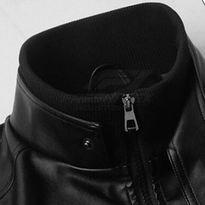 Low Price High Quality Custom Logo Printed Men's Casual <b>Leather</b> <b>Winter</b> <b>Jacket</b> Plus Size Customized Color Lightweight Durable - Product Image 6