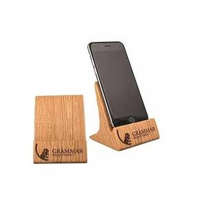 Wholesale Price Wooden Mobile Phone Stand School Office Use Handmade 100% High Quality Office Table Desk Mobile Phone Wood Stand - Product Image 6