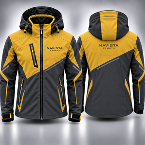 Veste Softshell Imperméable à Capuche NAVISTA SPORTS Personnalisée Unisexe Manches Longues Respirante pour la Randonnée Coupe Confortable Hiver - Product Image 1