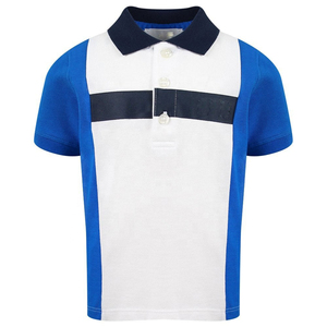 Polo personnalisé pour enfants, design patchwork, coton, manches courtes, t-shirt décontracté pour garçons - Product Image 1