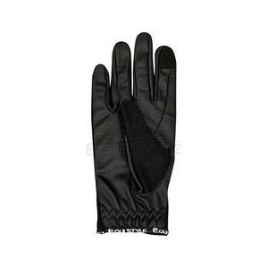 Guantes de equitación negros con brillo, guantes ecuestres con agarre completo para los dedos, guantes de equitación de moda y rendimiento. - Product Image 3