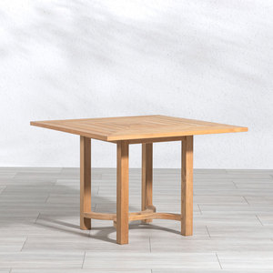 Mesa de Comedor de Madera de Teca Hecha a Mano, Ecológica, Duradera y de Diseño Moderno para Patio, Villa o Uso en Hostelería - Product Image 1