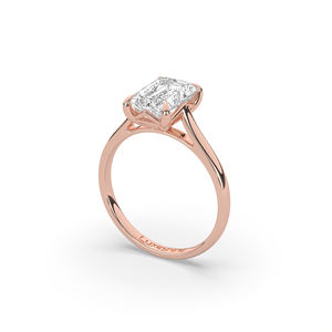 แหวนเพชรแล็บทรงบริลเลียนท์มรกต 2.50 กะรัต ดีไซน์น้ำหนักเบา ทอง 14 กะรัต หรือ ทอง 10 กะรัต เหมาะสำหรับเป็นเครื่องประดับหมั้นหรือของขวัญวันครบรอบ - Product Image 5