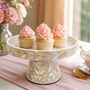 Support à gâteau artisanal en coquille de Capiz, support à gâteau de luxe pour mariage, réception de thé et décoration intérieure, en provenance du Vietnam - Product Image 2