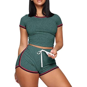 Ensemble de Yoga pour femmes, 95% coton, 5% élasthanne, vêtements d'entraînement, taille haute, Short pour dames, survêtement, offre spéciale, nouvelle collection - Product Image 4