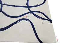 Tapis en laine et coton tuftés à la main au design 3D personnalisable avec tapis de prière abstrait à coupe haute et basse, support antidérapant