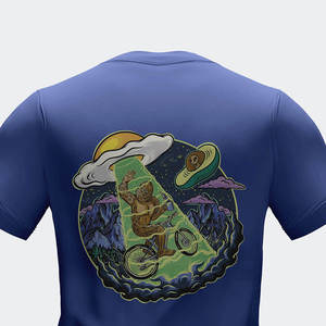 T-shirt à manches courtes pour homme avec impression DTF, col rond, motif croisé, coupe décontractée, tissu jersey 100% coton - Product Image 4