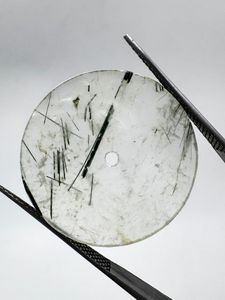 หน้าปัดนาฬิกาแบบแบนสีดำธรรมชาติ รูไทล์ ขนาด 31.50 มม. หนา 1 มม. รูตรงกลาง 2 มม. - Product Image 3