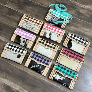 Bolso Bandolera Multifuncional Personalizado, Hecho a Mano, con Diseño a Cuadros, Mini Bolso de Cuero Vacuno de Alta Calidad, Bolso de Mano Tipo Clutch para Mujer - Product Image 6