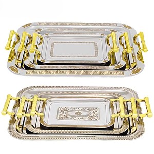 Bandeja de Servir Contemporánea de MDF, Bandeja Decorativa con Acabado de Madera para Servir Alimentos en el Hogar y la Cocina - Product Image 2